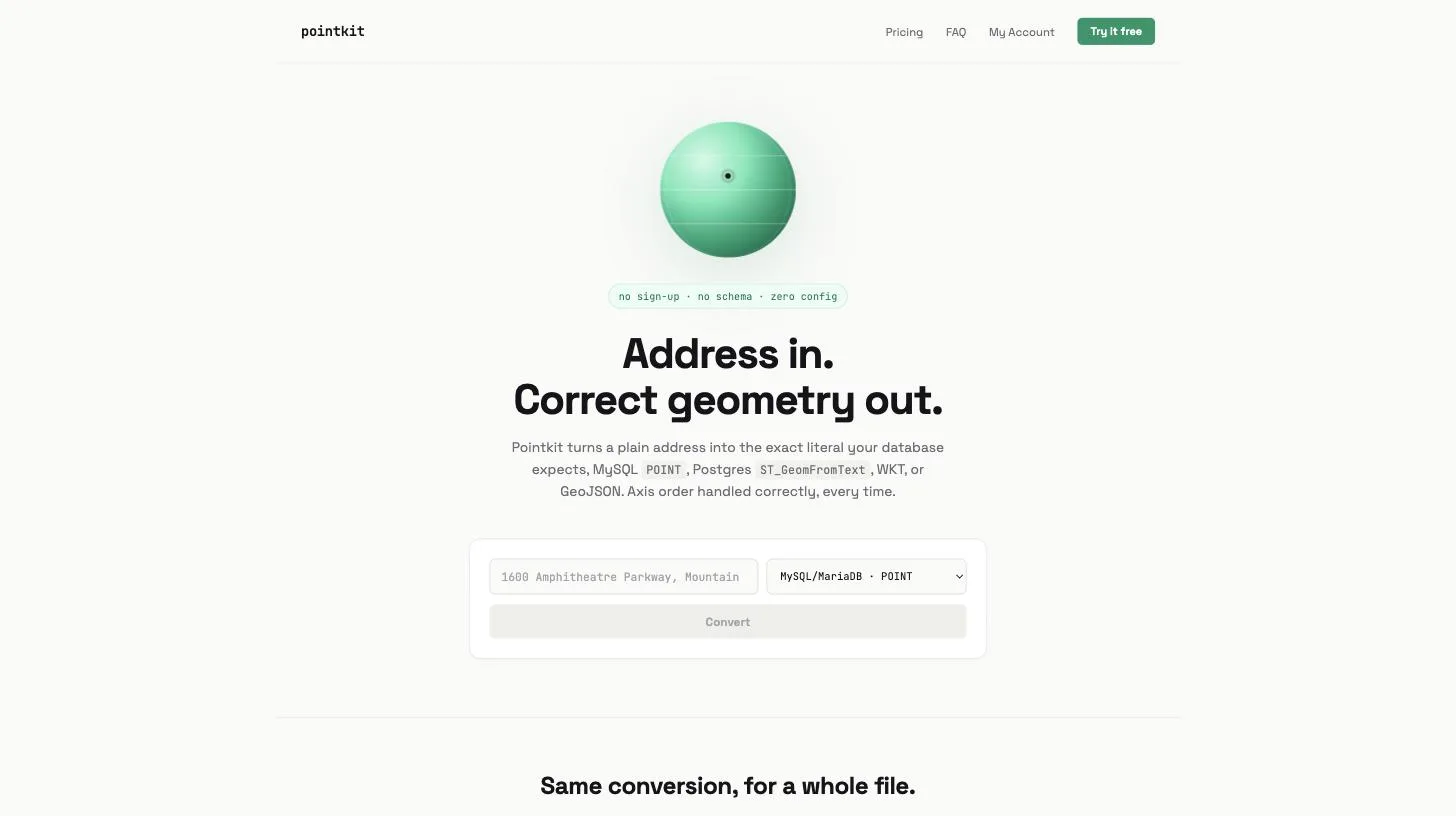 pointkit.io homepage